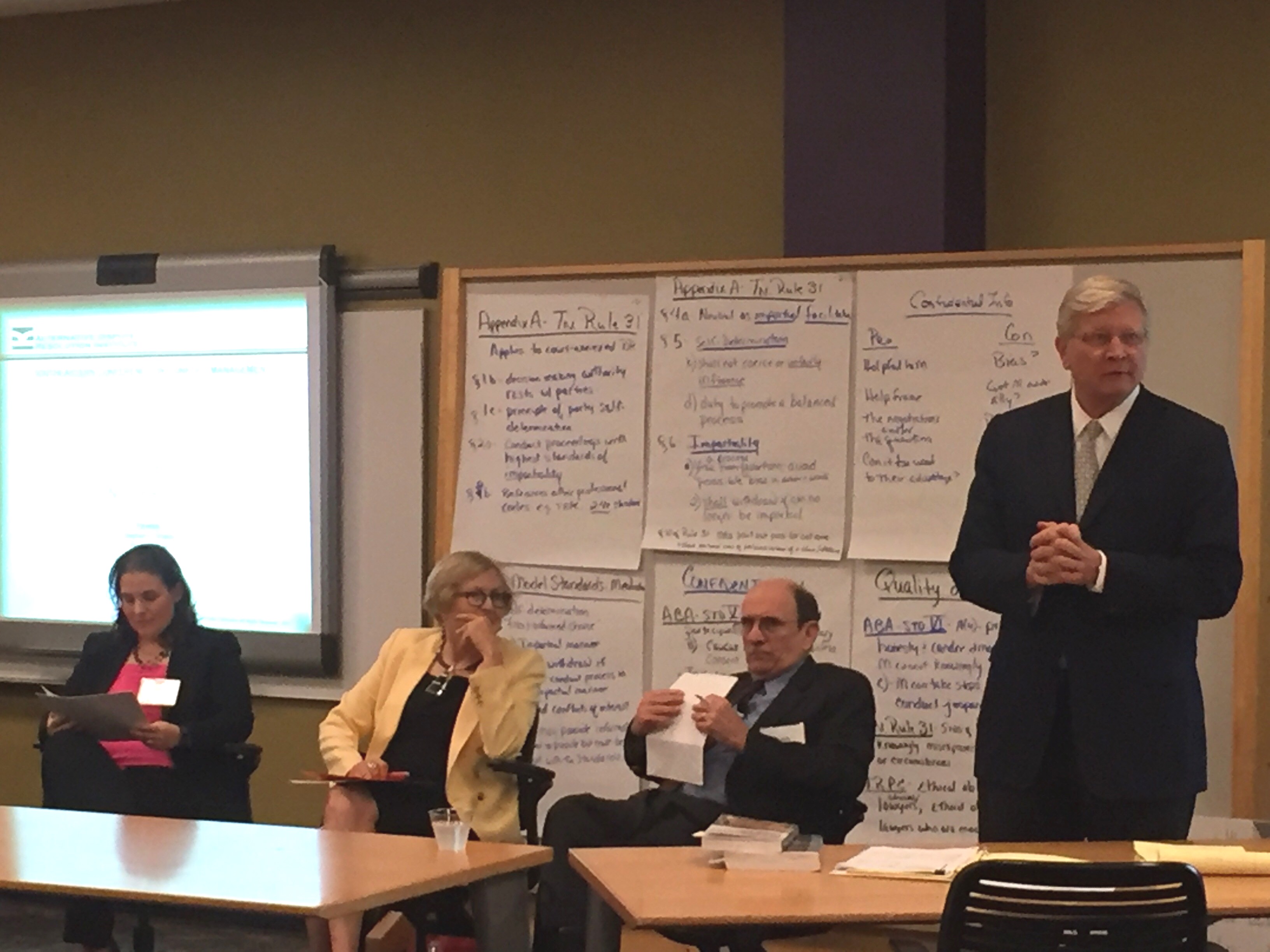 Beth Tarter, Judge Marietta Shipley (Ret.), Frank Cantrell, Steven Shields.