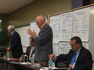 Jack Waddey opens the session with panelists Bob Patterson, Judge Robert Echols (Ret.), and Greg Smith.