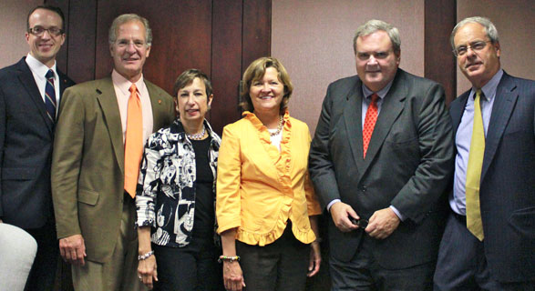 Brad Morgan, Doug Blaze, Justice Janice Holder, Justice Sharon Lee, Buck Lewis and John Lewis at the Law School Pro Bono event.